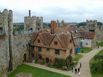 Later houses inside the castle