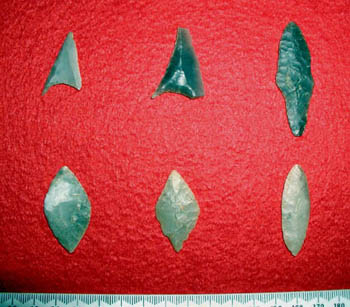 Flint arrowheads